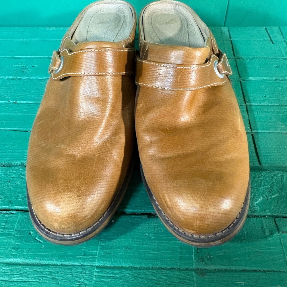 Red Wing Shoes Brown Leather Mules